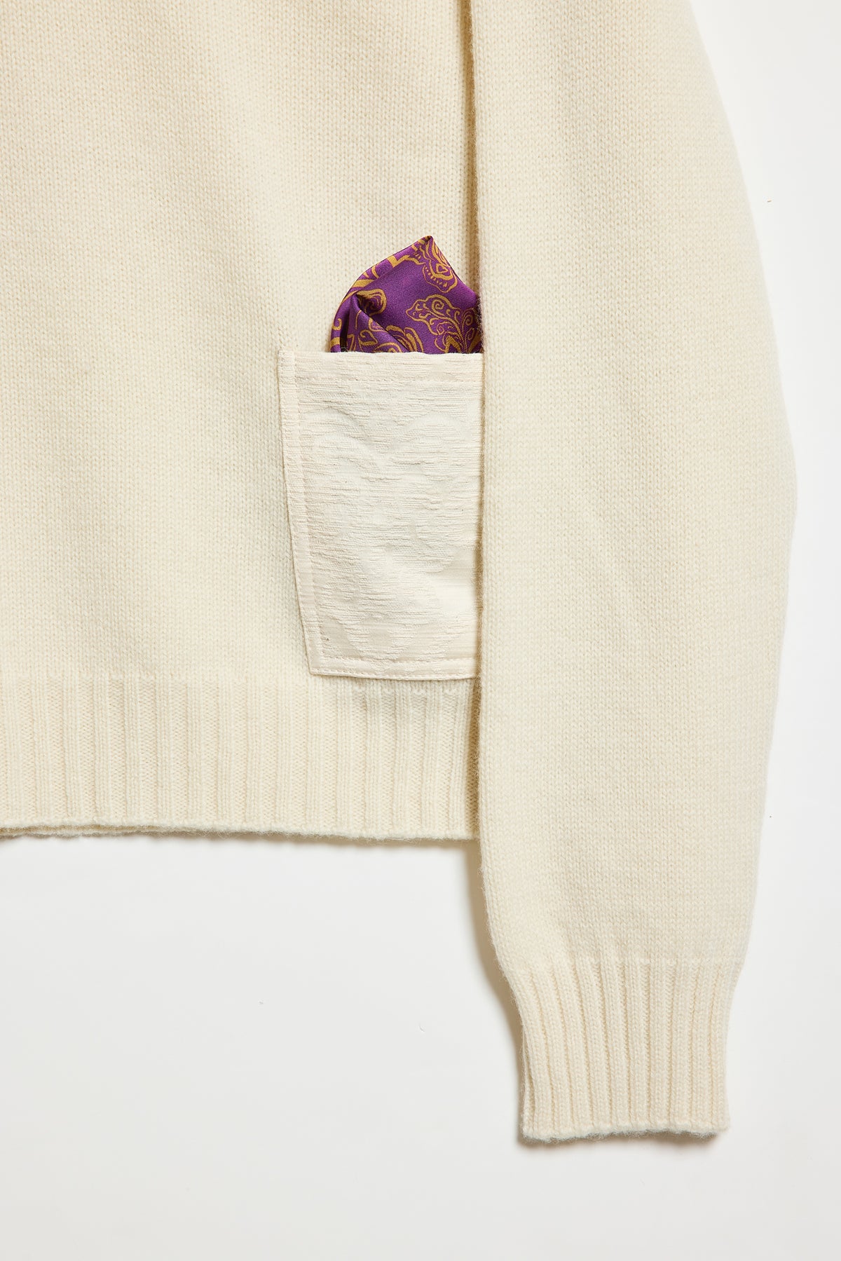 PULL POCHE ÉCRU
