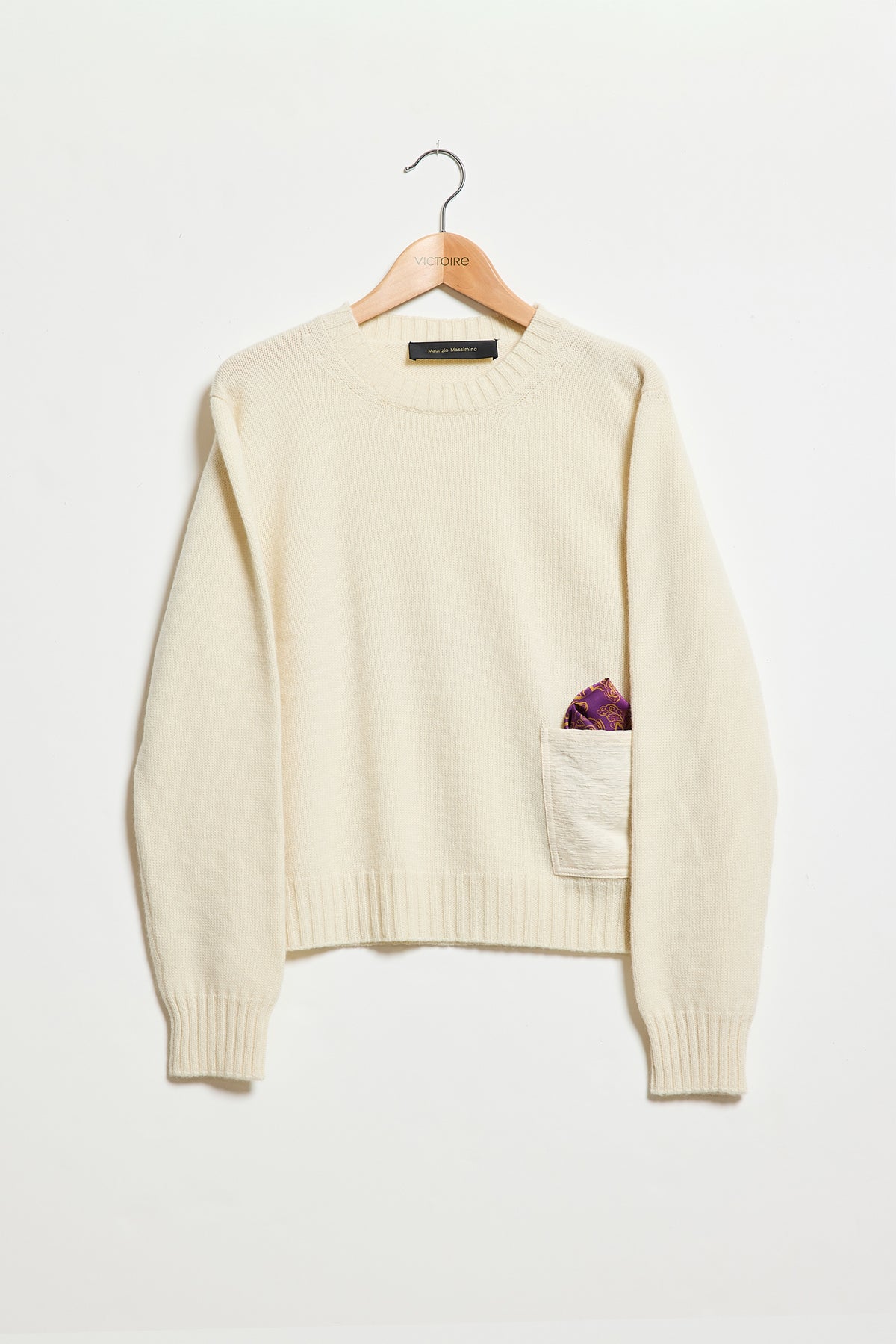 PULL POCHE ÉCRU