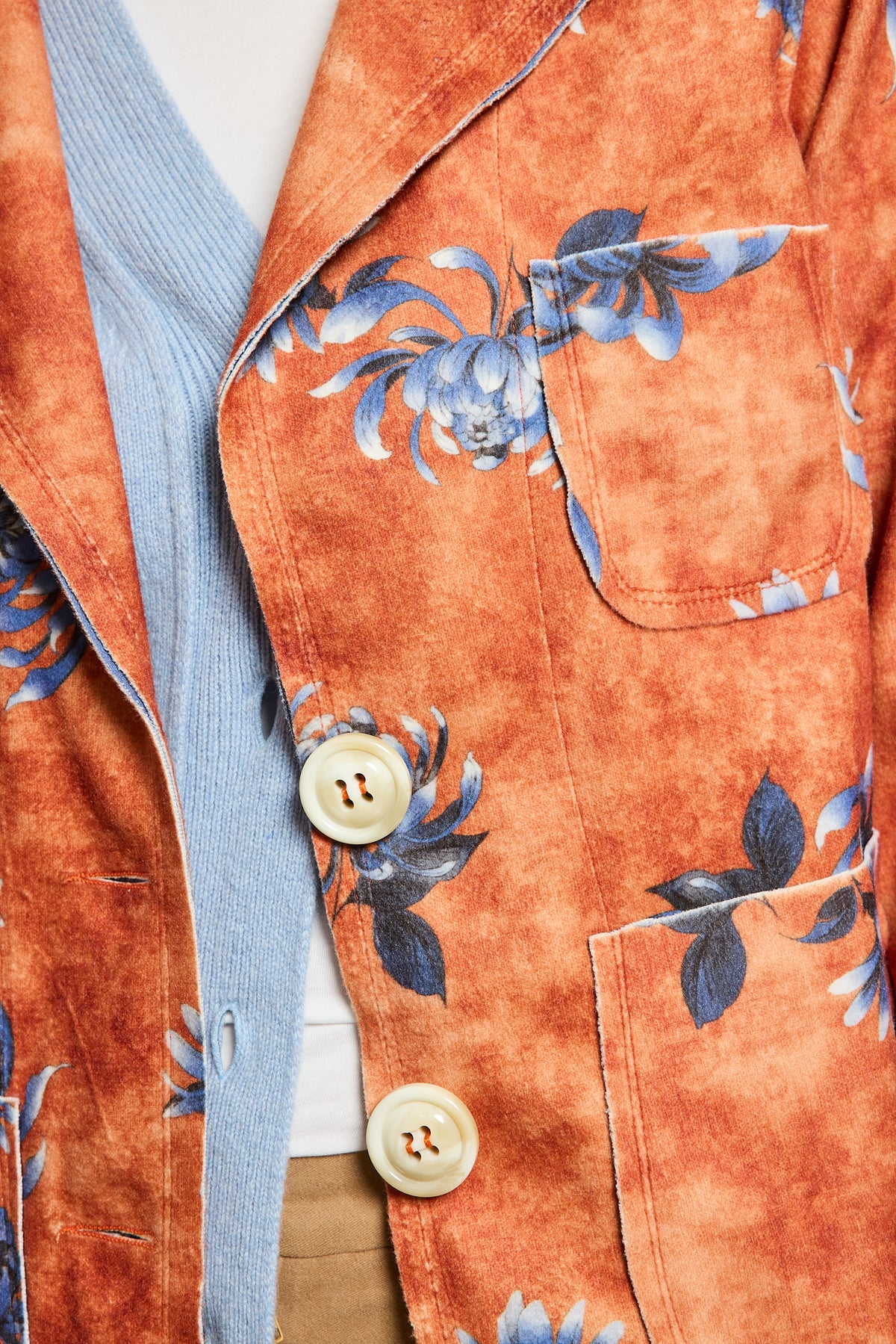 FLOWERS JACKET BRICK