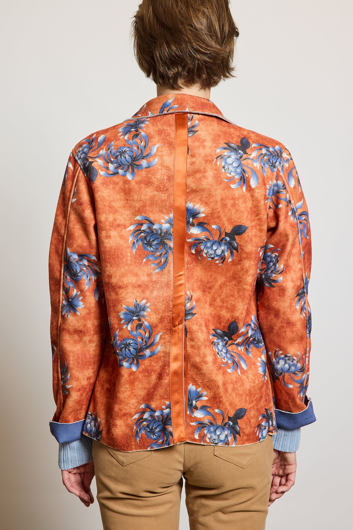 FLOWERS JACKET BRICK