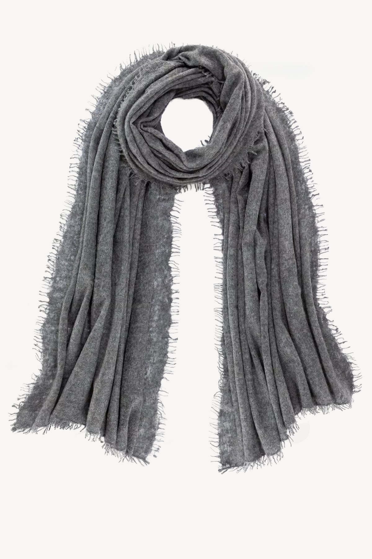 ECHARPE GAZE DE CACHEMIRE ANTHRACITE