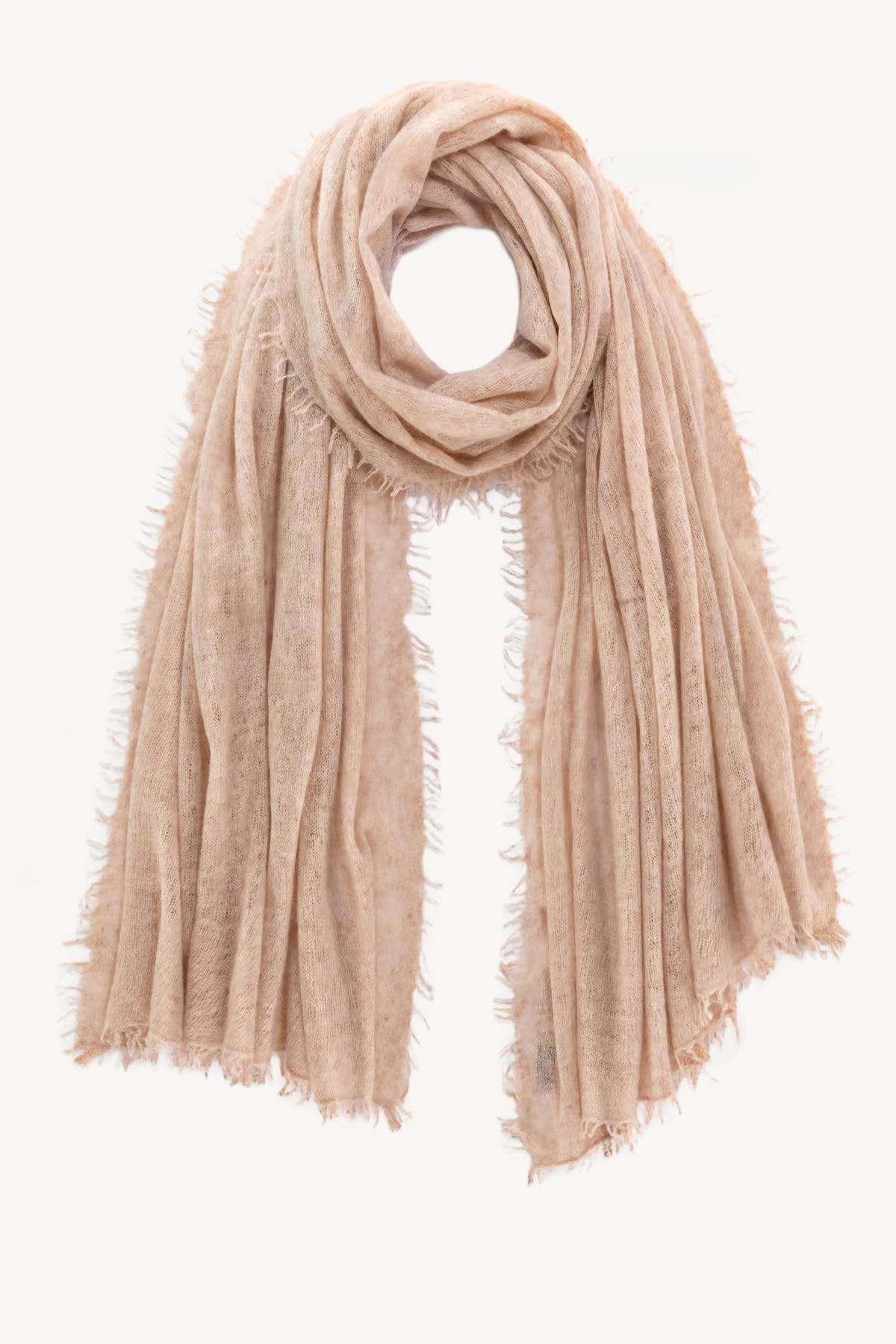 CASHMERE GAUZE SCARF BEIGE
