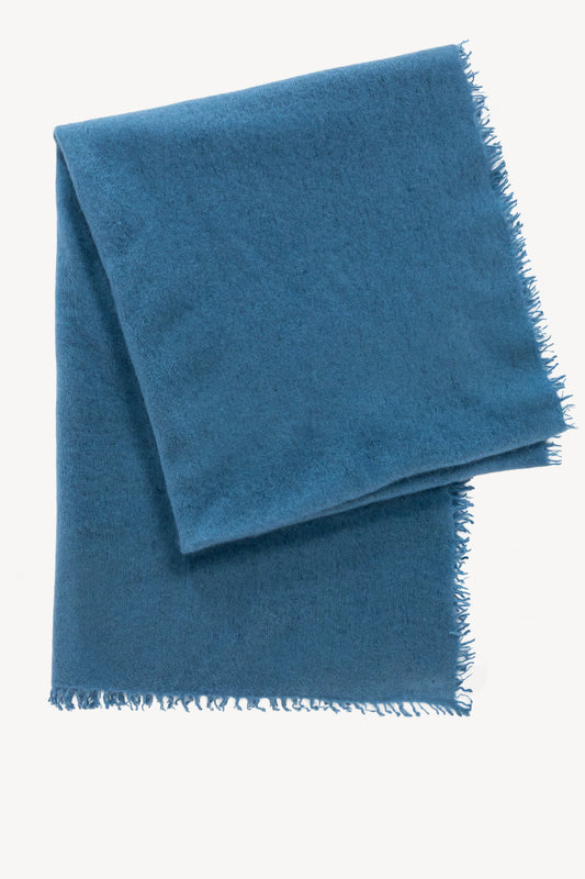 ECHARPE GAZE DE CACHEMIRE BLEUE