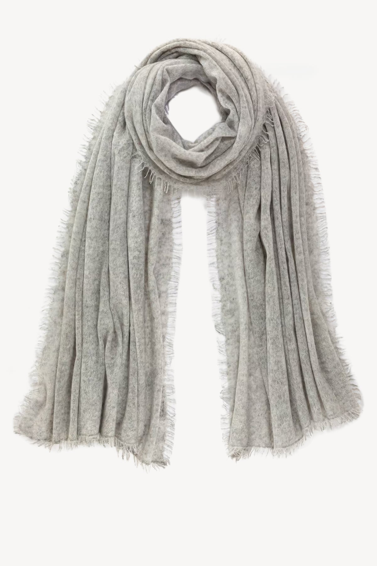 CASHMERE GAUZE SCARF GREY