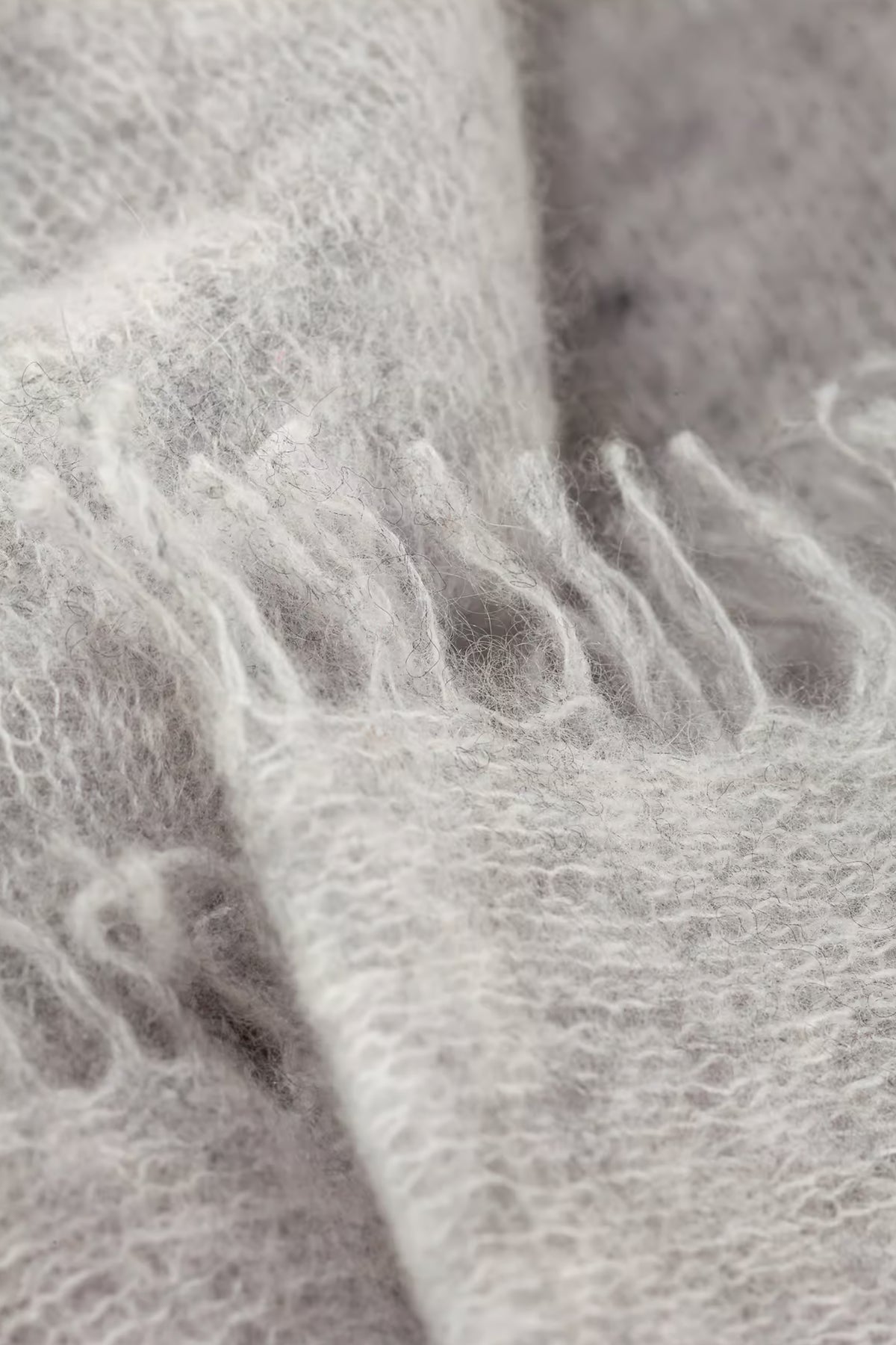 CASHMERE GAUZE SCARF GREY