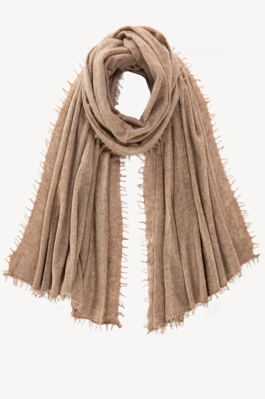 ECHARPE GAZE DE CACHEMIRE MOKA
