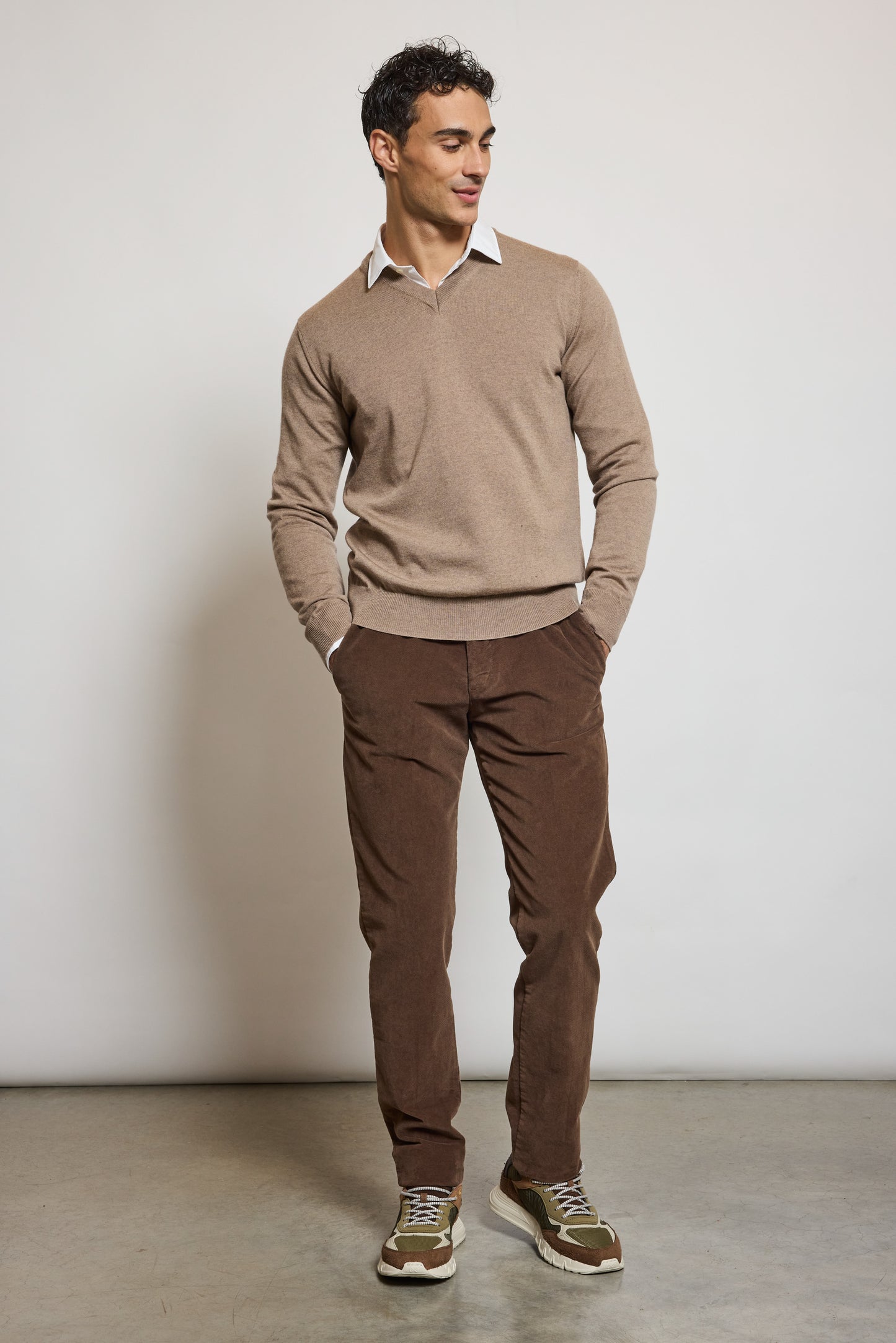 PANTALON VELOURS DIAGONALE VISON