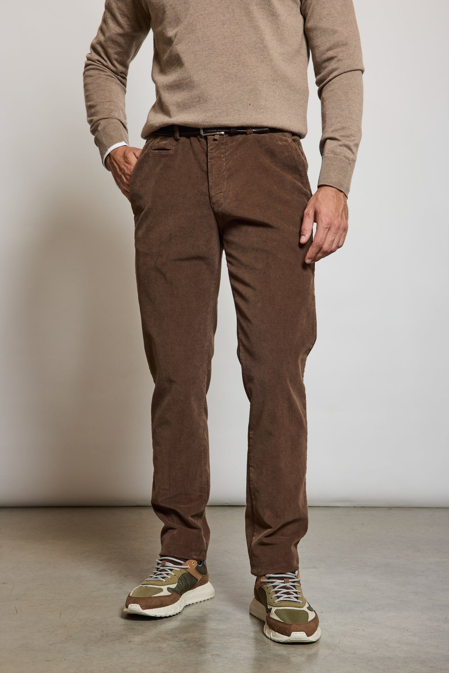 PANTALON VELOURS DIAGONALE VISON