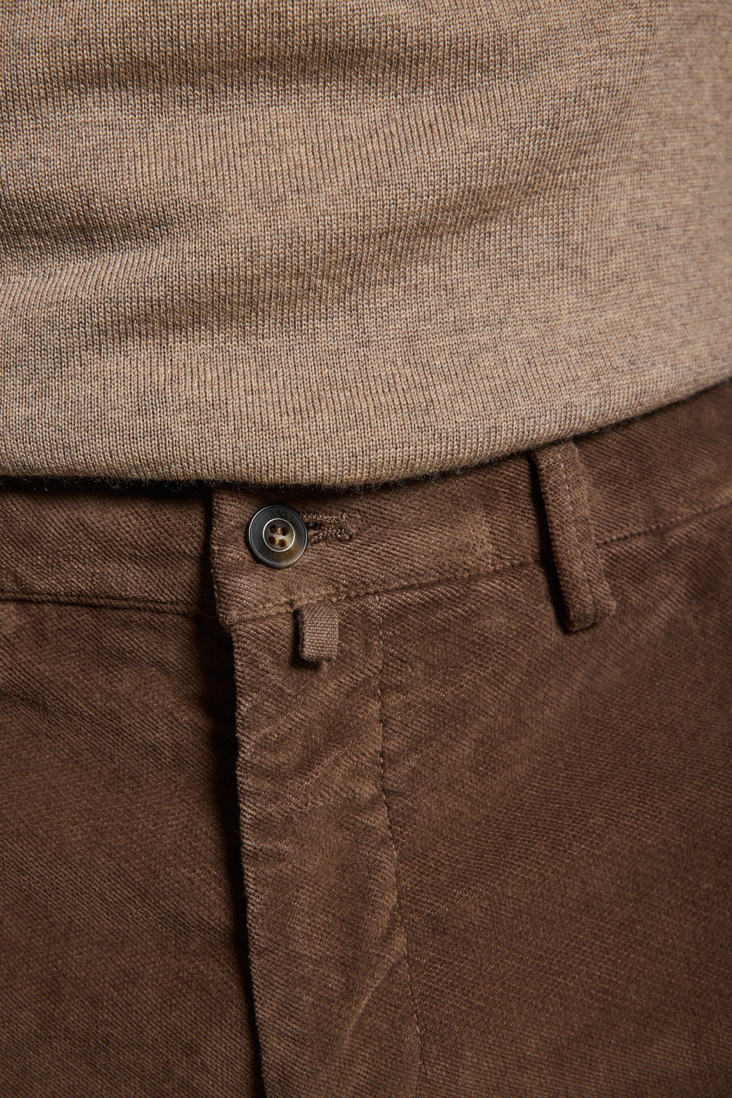 PANTALON VELOURS DIAGONALE VISON