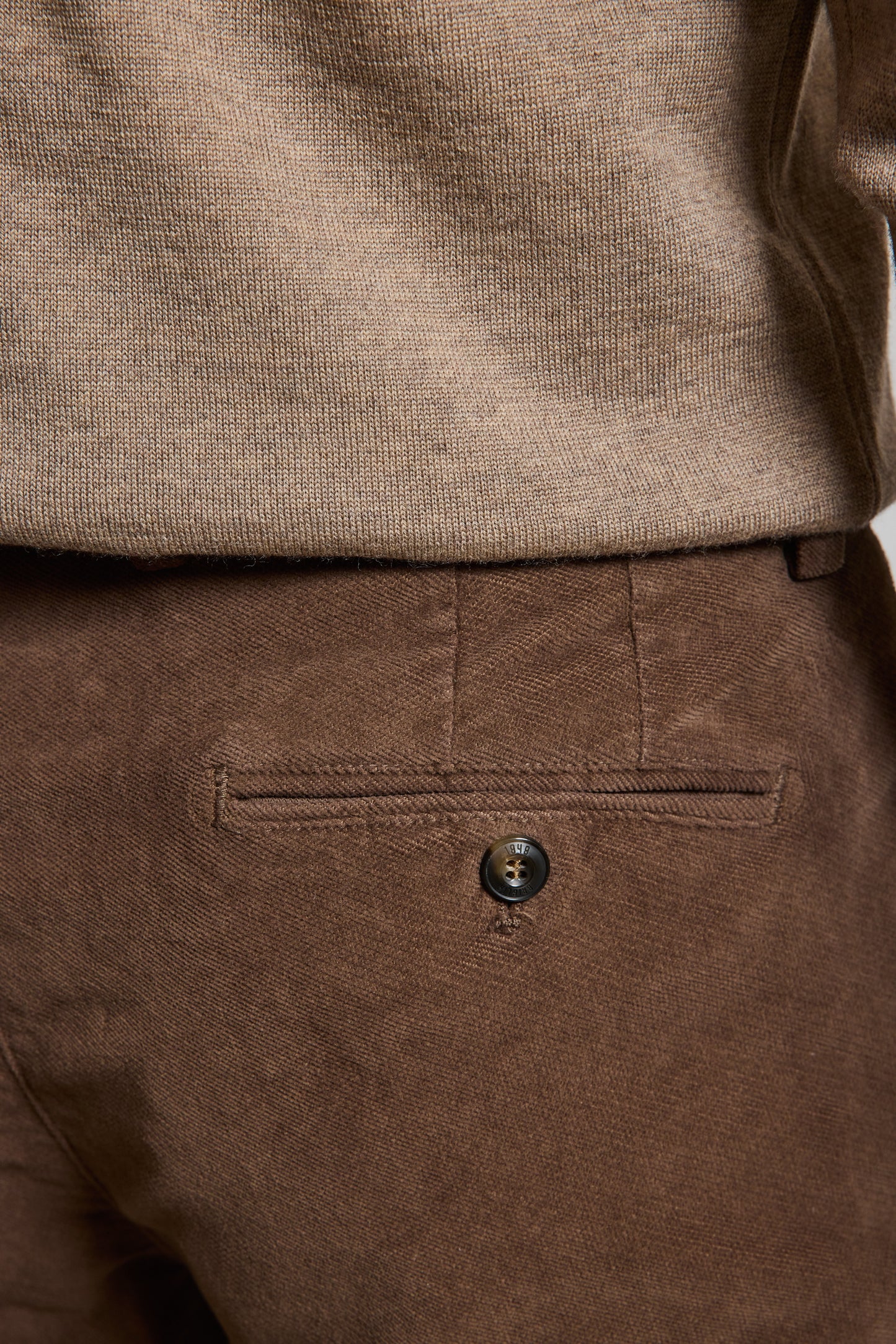 PANTALON VELOURS DIAGONALE VISON