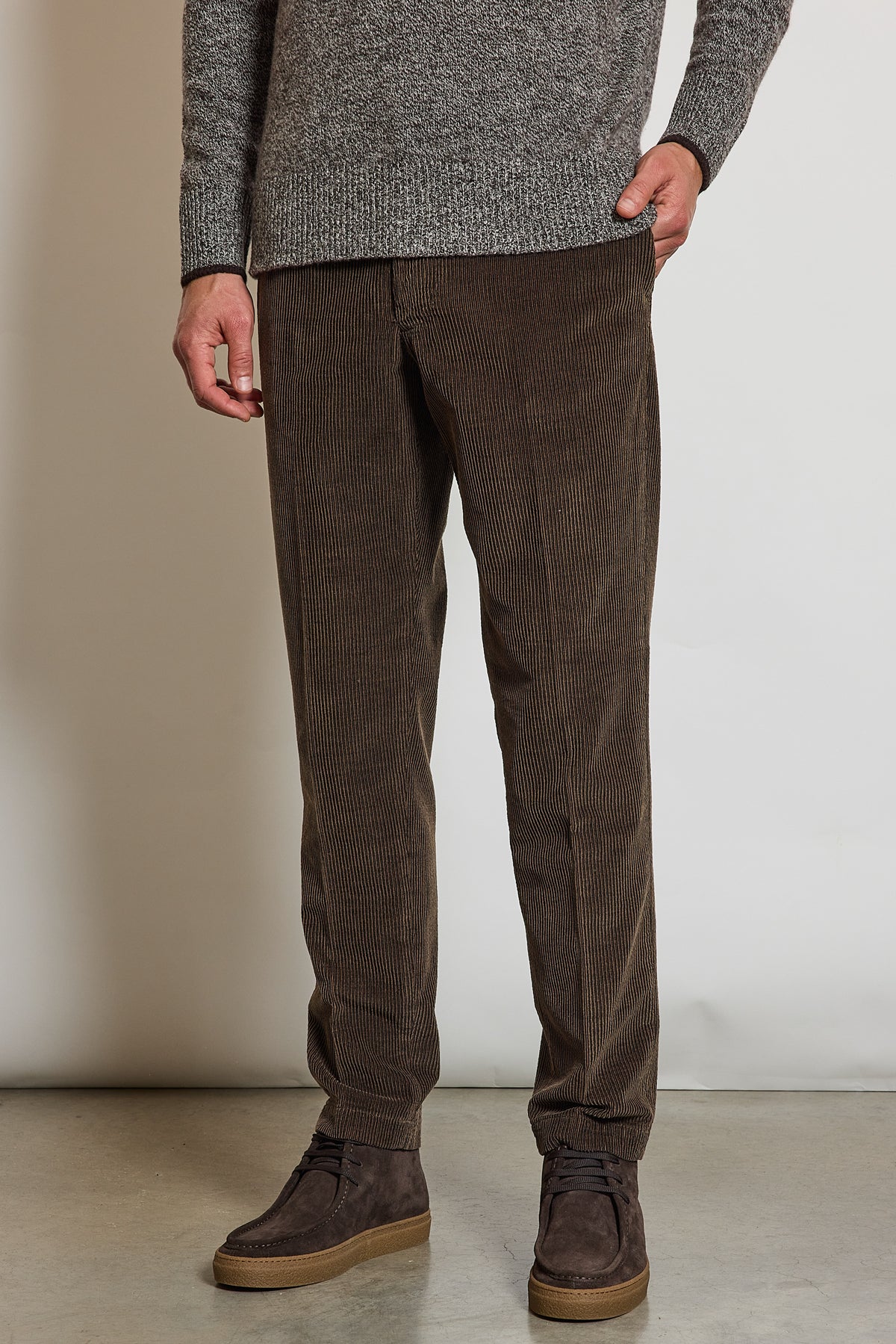 PANTALON VELOURS CÔTELÉ CHOCOLAT