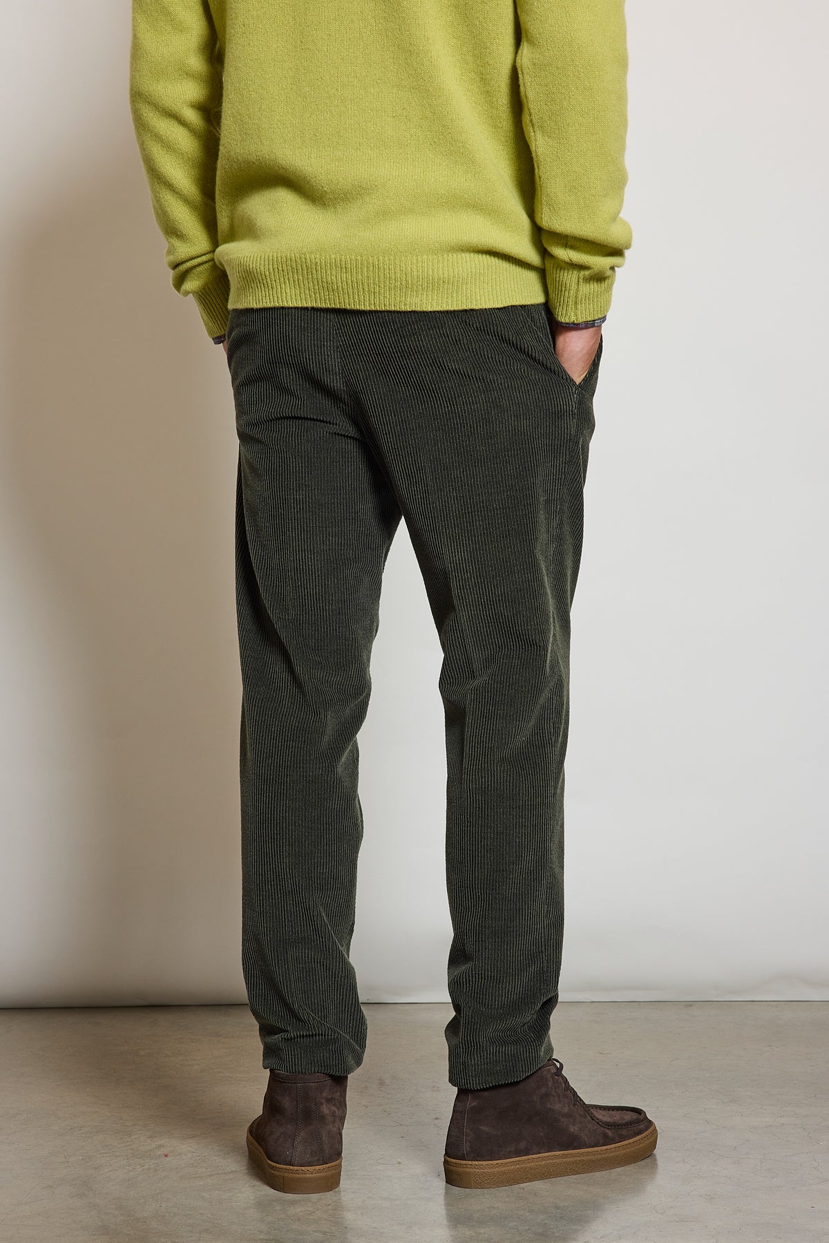 PANTALON VELOURS CÔTELÉ KAKI