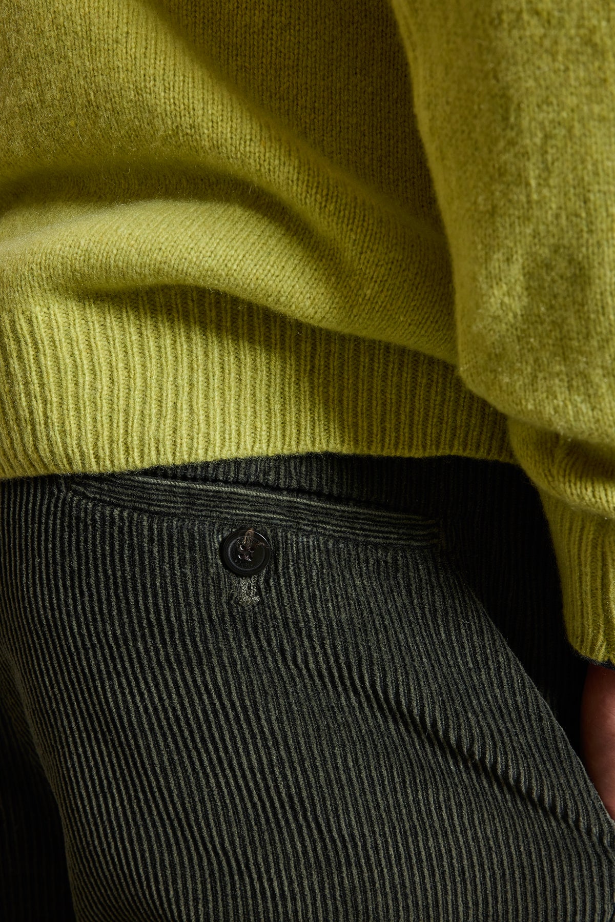 PANTALON VELOURS CÔTELÉ KAKI