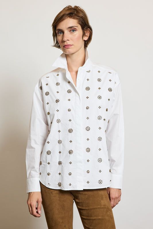 CHEMISE BRODÉE BLANCHE