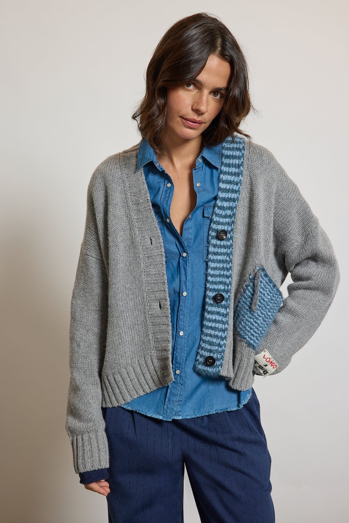 POCKET CARDIGAN GREY
