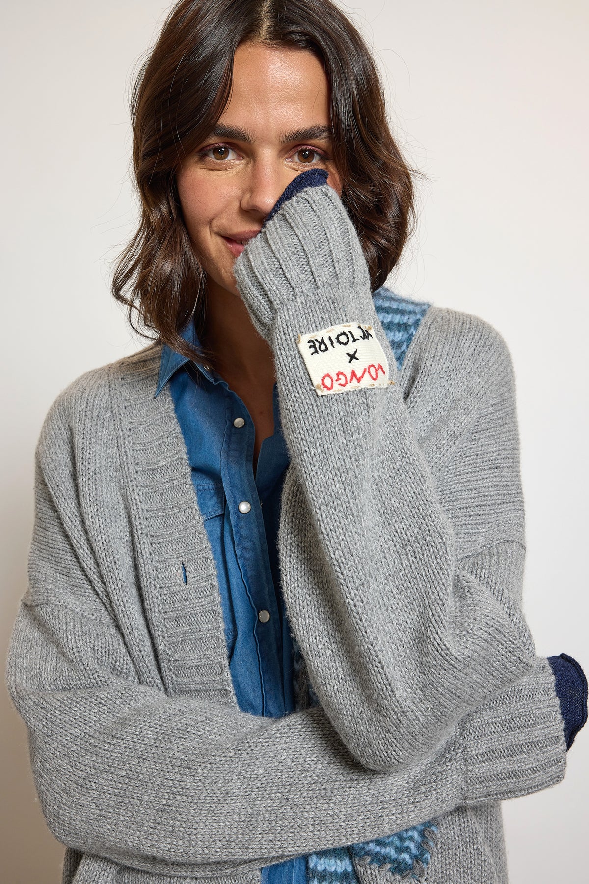 POCKET CARDIGAN GREY