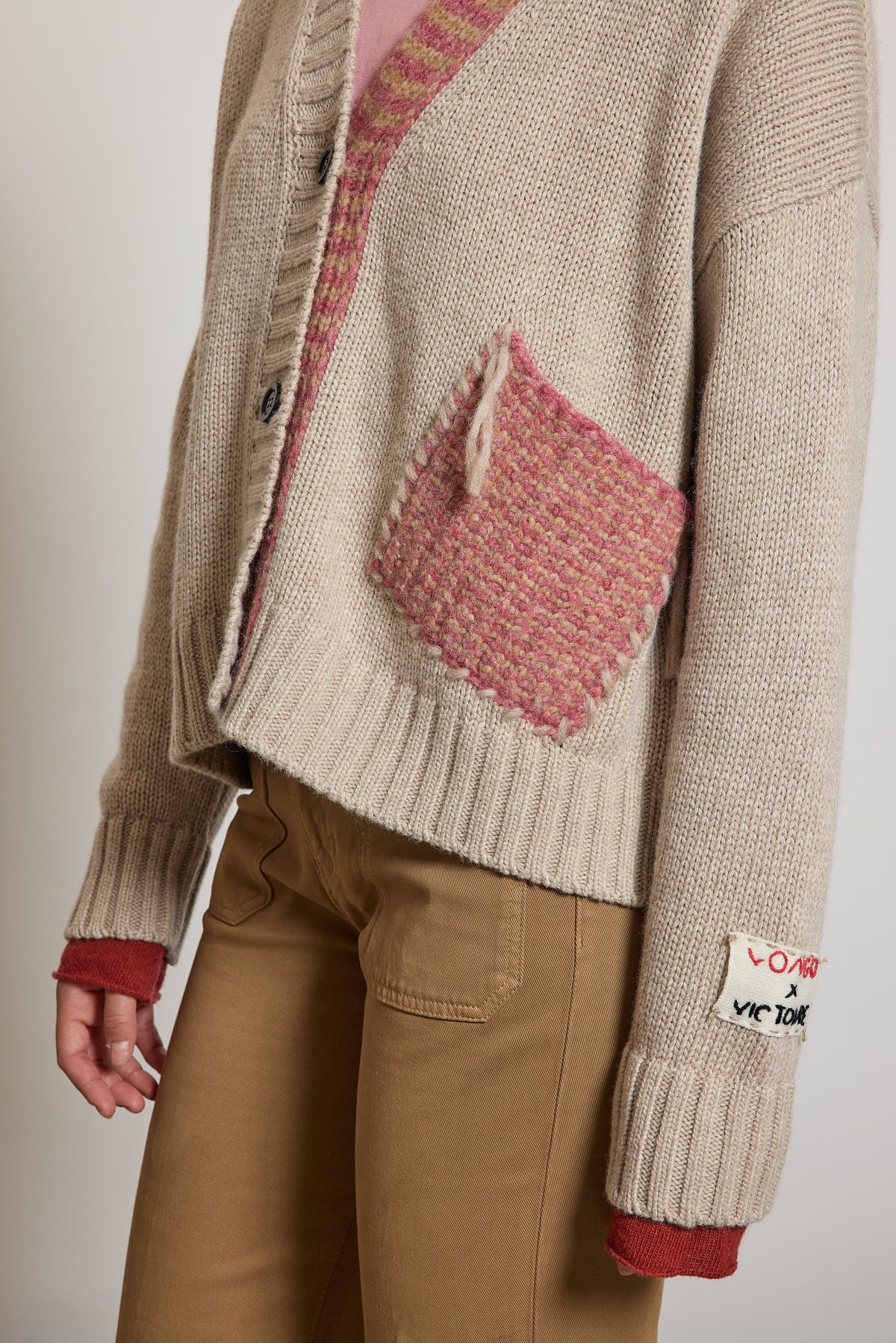 CARDIGAN À POCHE BEIGE