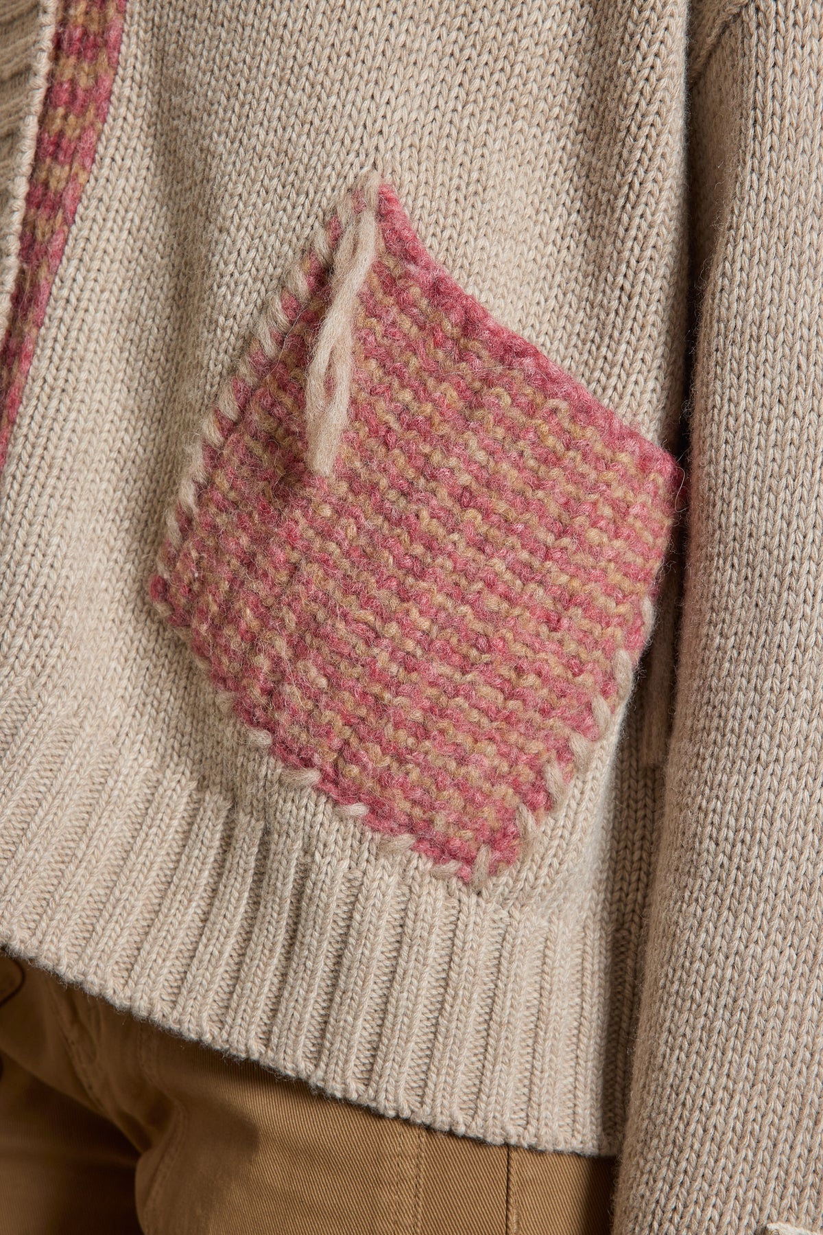 CARDIGAN À POCHE BEIGE