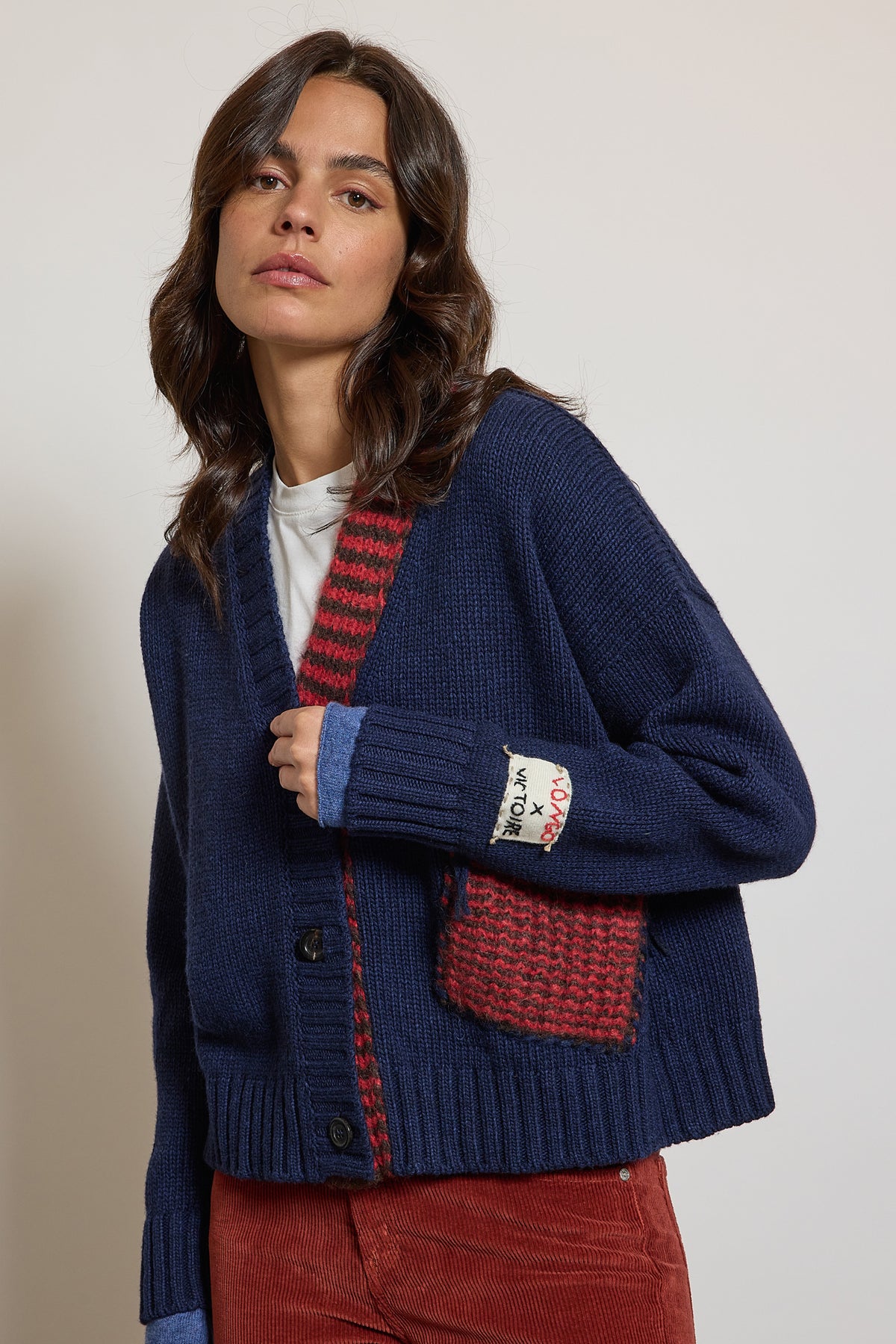 POCKET CARDIGAN NAVY