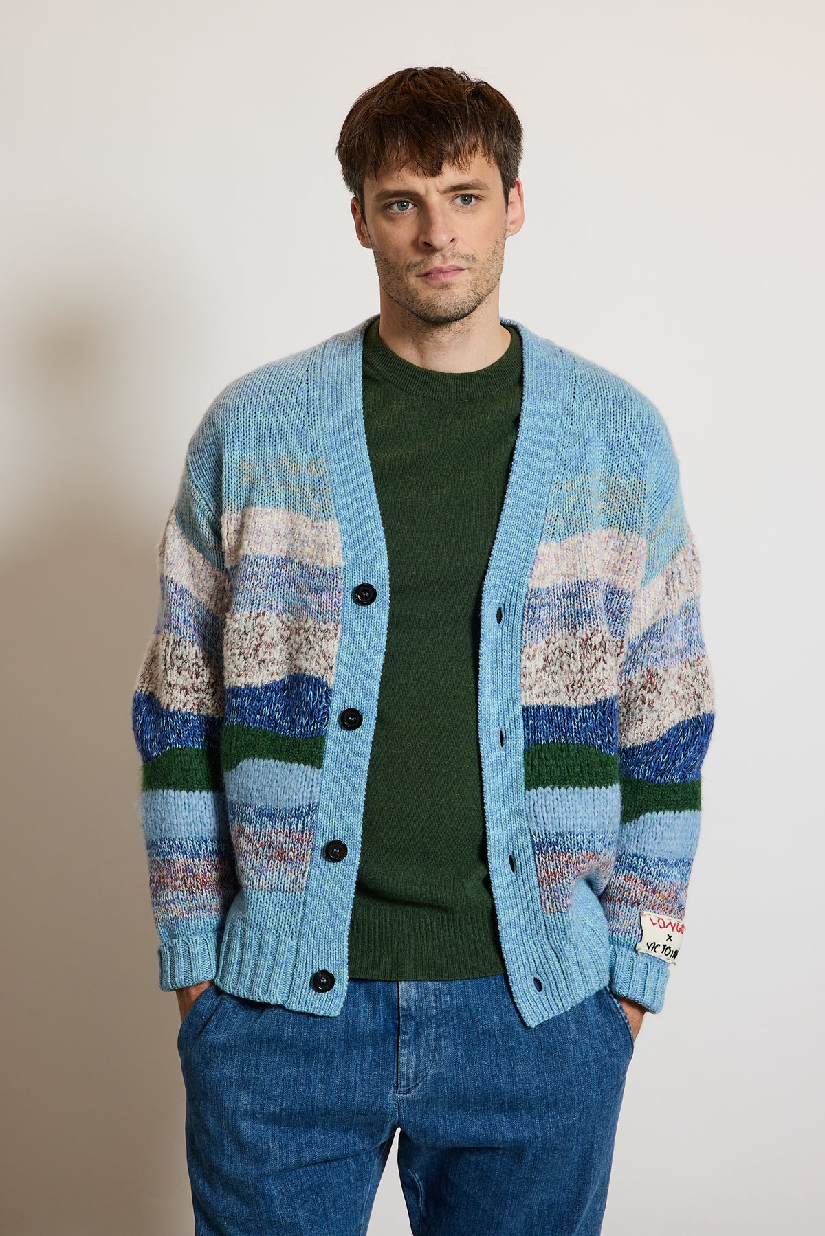 CARDIGAN PAYSAGE BLEU