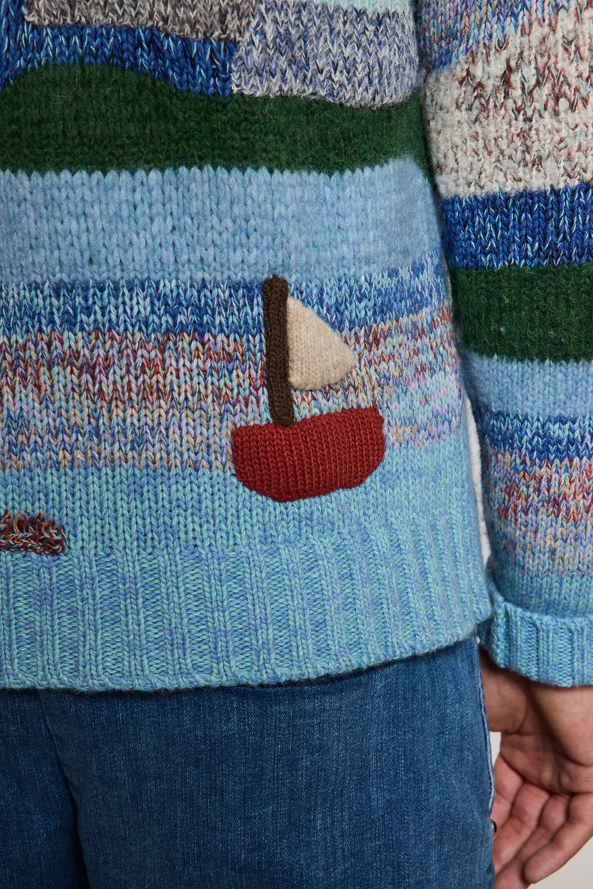 CARDIGAN PAYSAGE BLEU