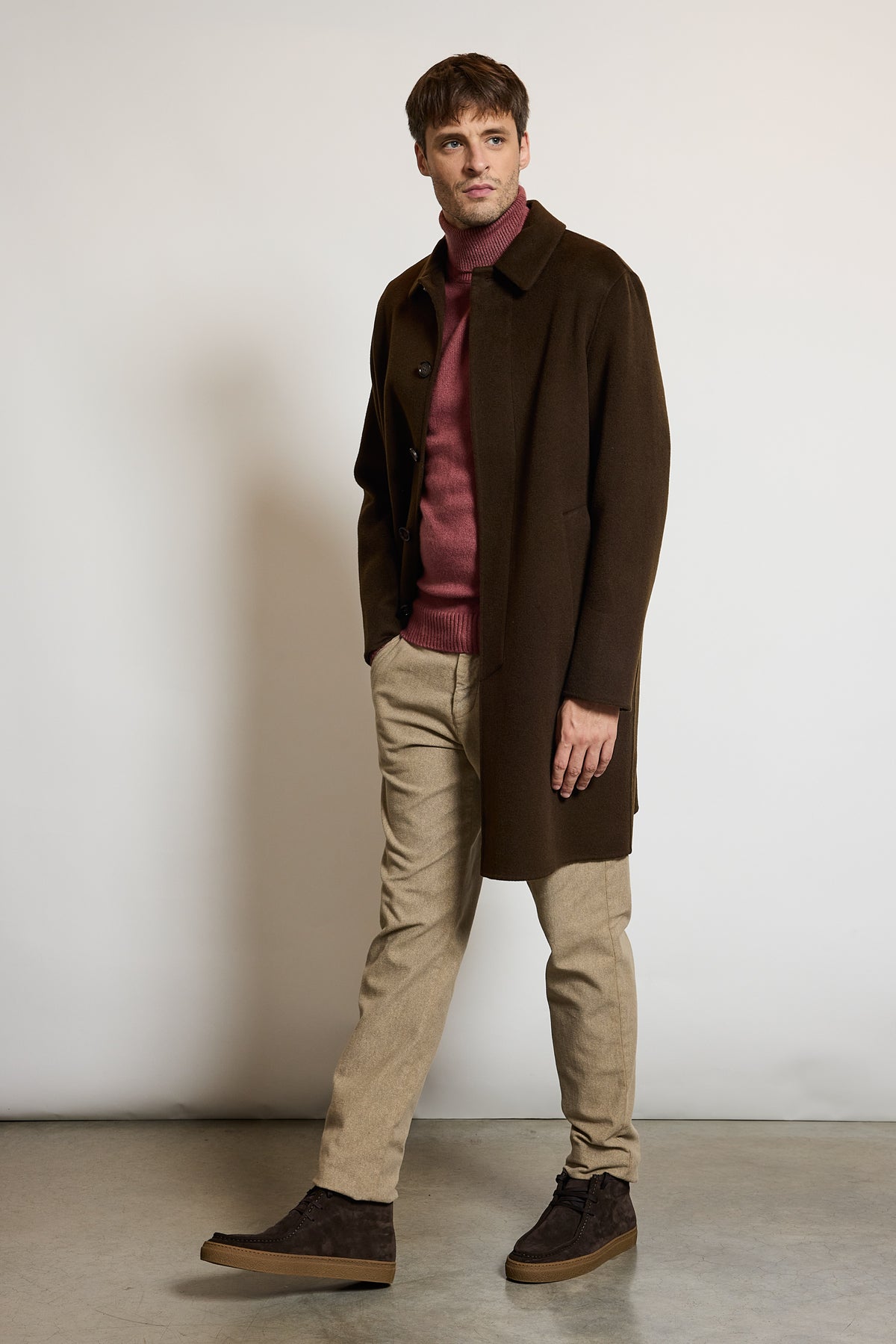 WOOL COAT CHOCOLATE