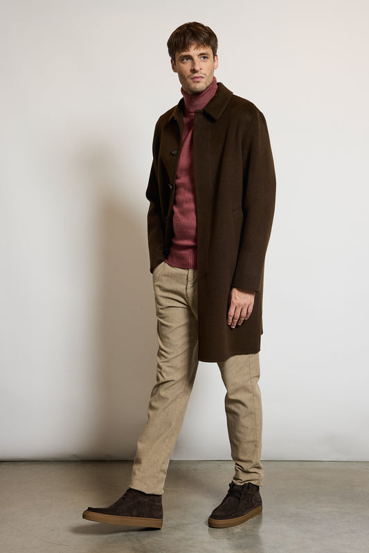 MANTEAU EN LAINE CHOCOLAT