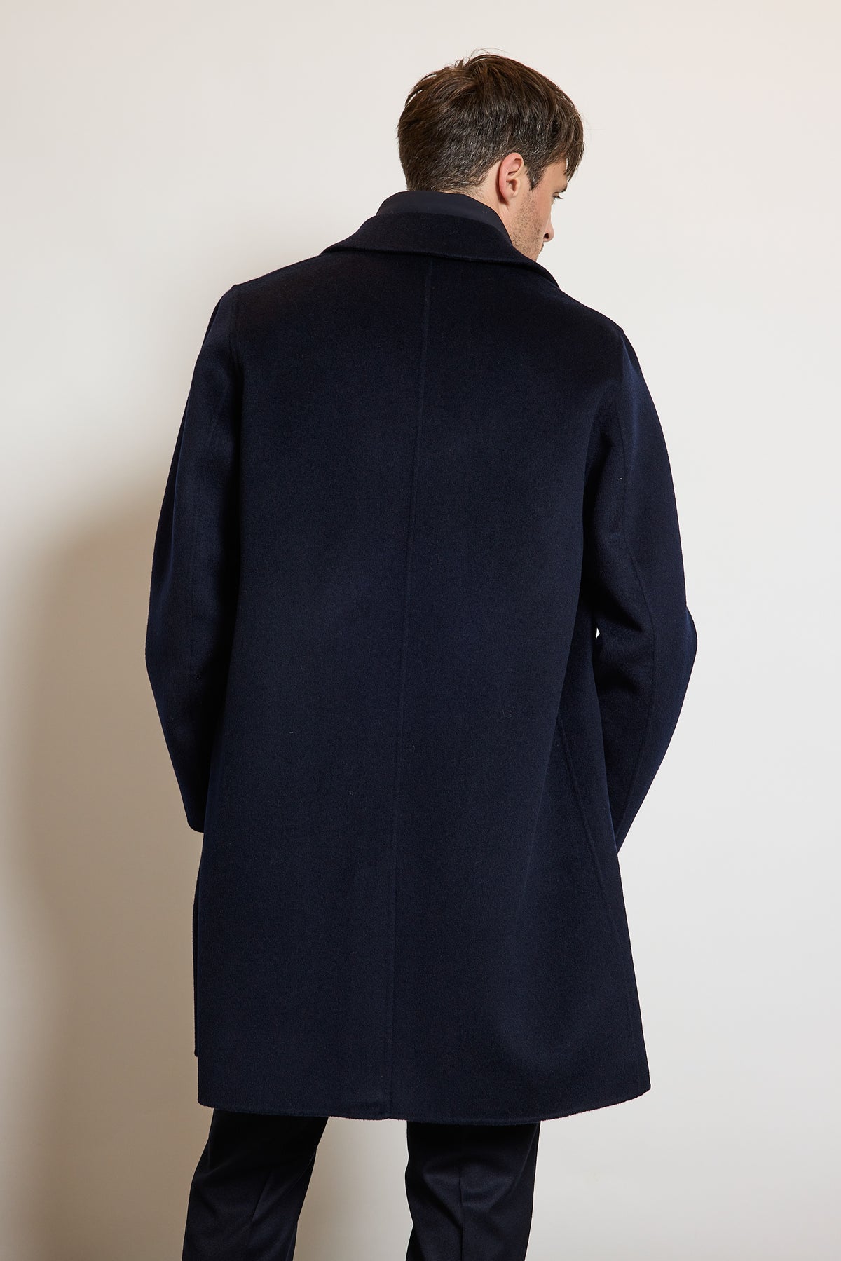 MANTEAU EN LAINE MARINE