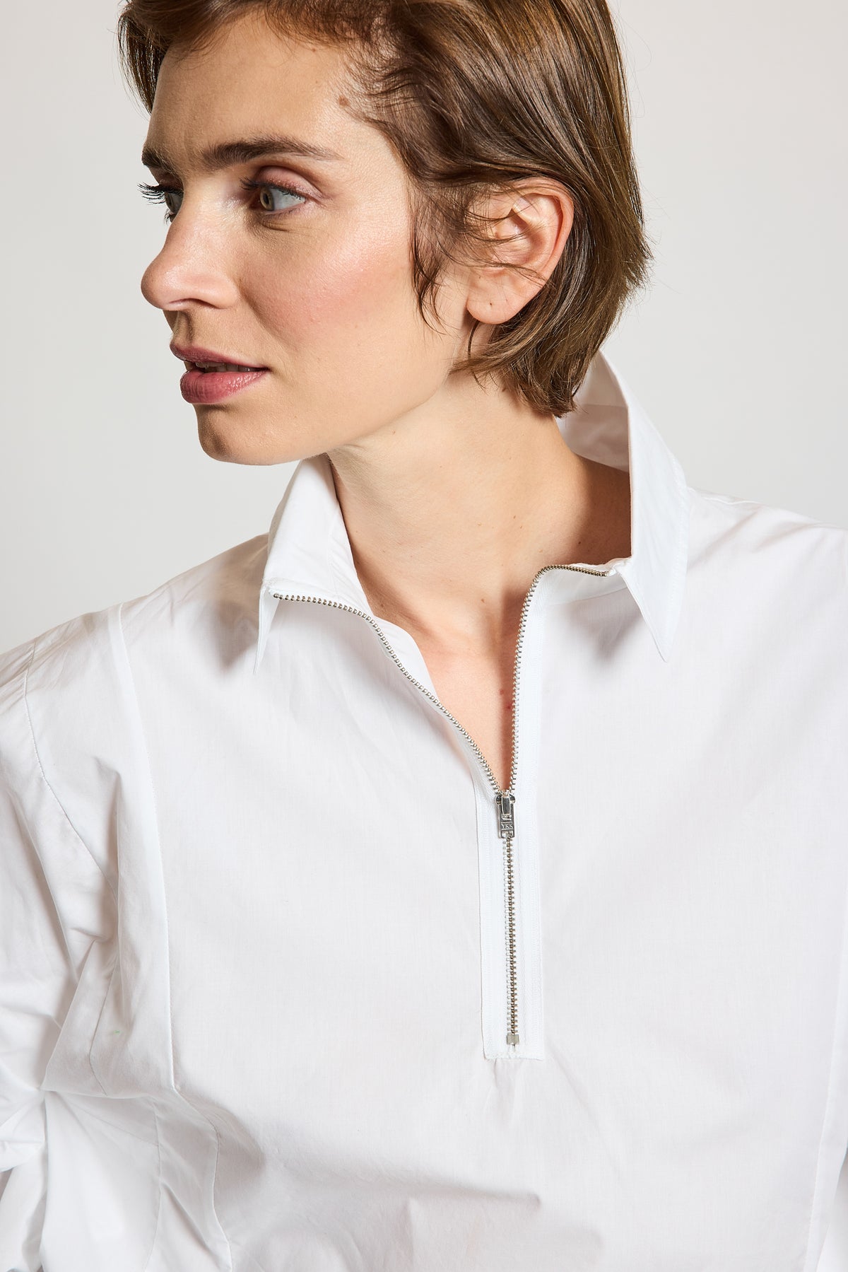 CHEMISE ZIPPÉE BLANCHE