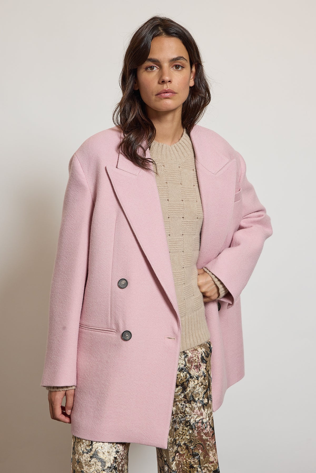 CROSSED JACKET PINK