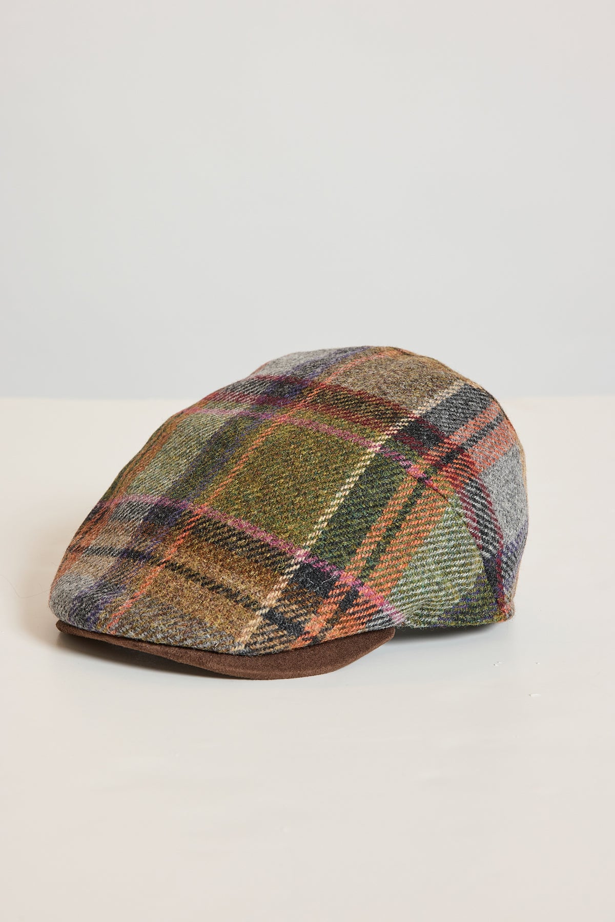 CASQUETTE PLATE LAINE TARTAN