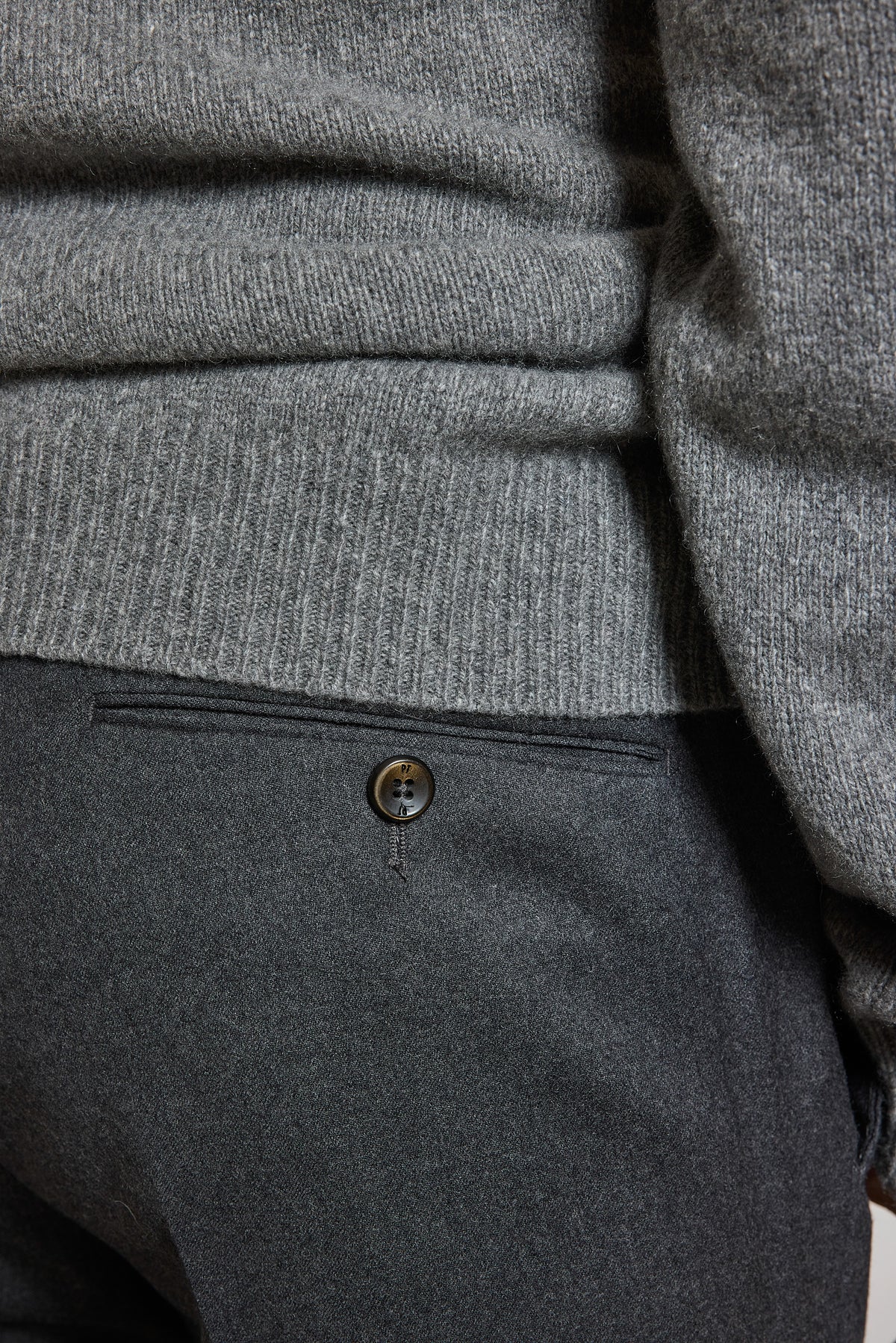 PANTALON SLIM FIT FLANELLE ANTHRACITE