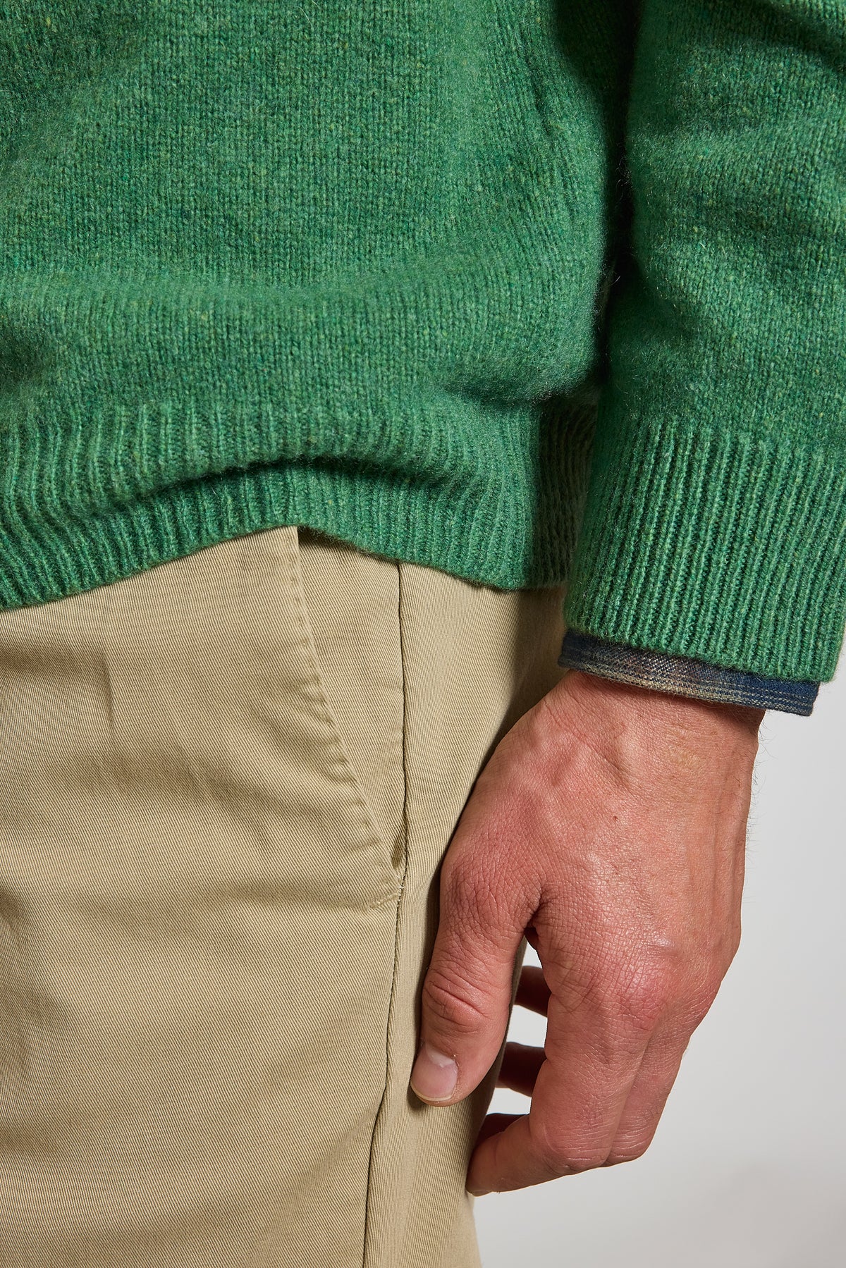 GABARDINE SLIM FIT PANTS BEIGE