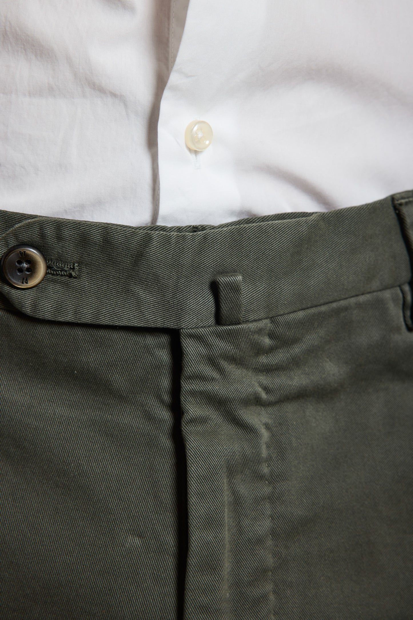 PANTALON SLIM FIT GABARDINE FORÊT