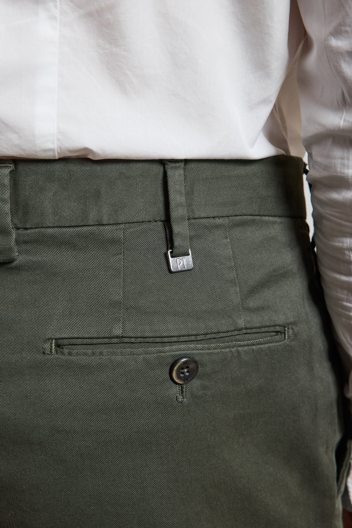 PANTALON SLIM FIT GABARDINE FORÊT