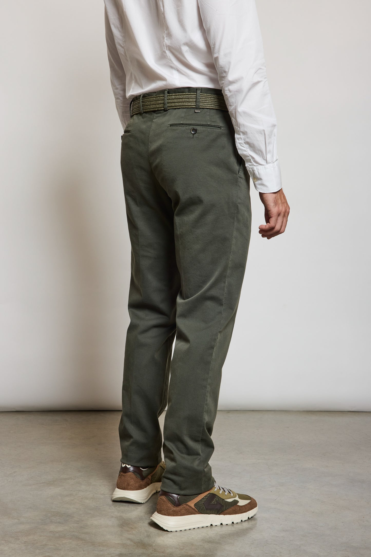 PANTALON SLIM FIT GABARDINE FORÊT