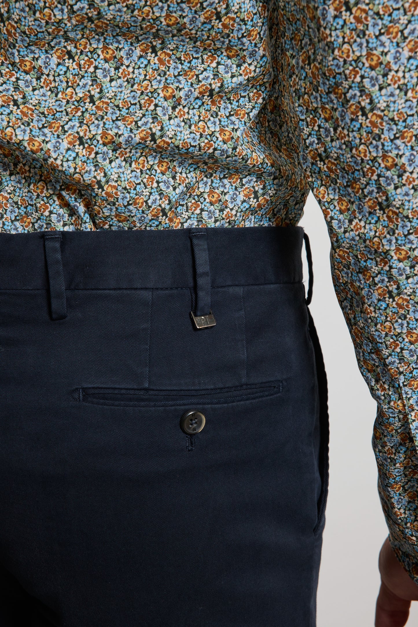 PANTALON SLIM FIT GABARDINE MARINE