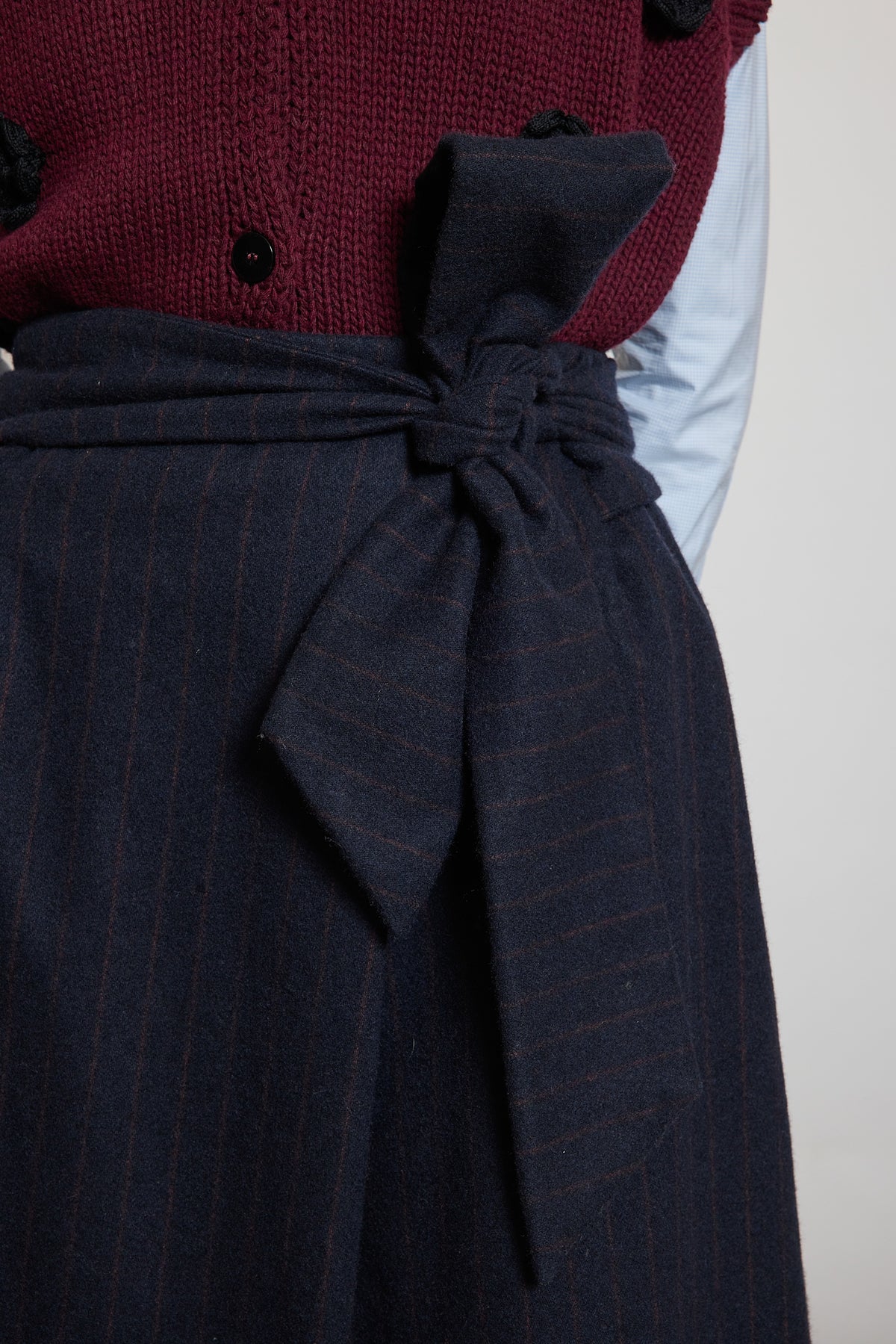 KNOTTED SKIRT NAVY