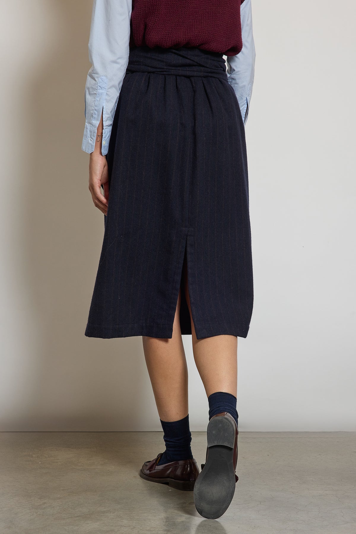 KNOTTED SKIRT NAVY