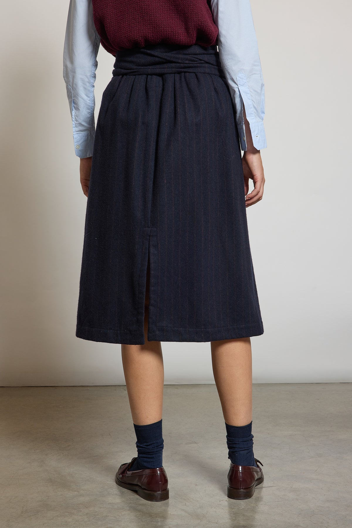KNOTTED SKIRT NAVY