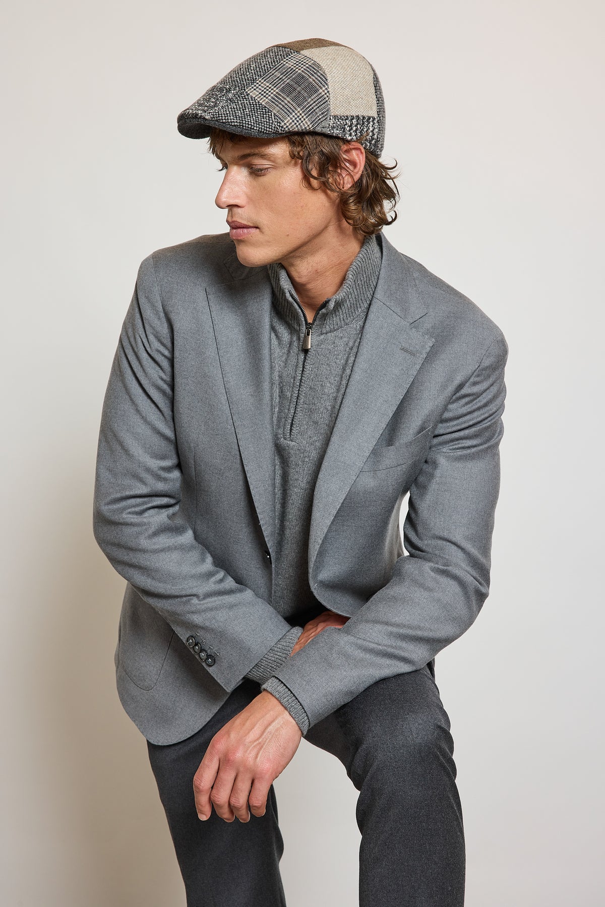 VESTE EN LAINE FROIDE STRETCH GRISE