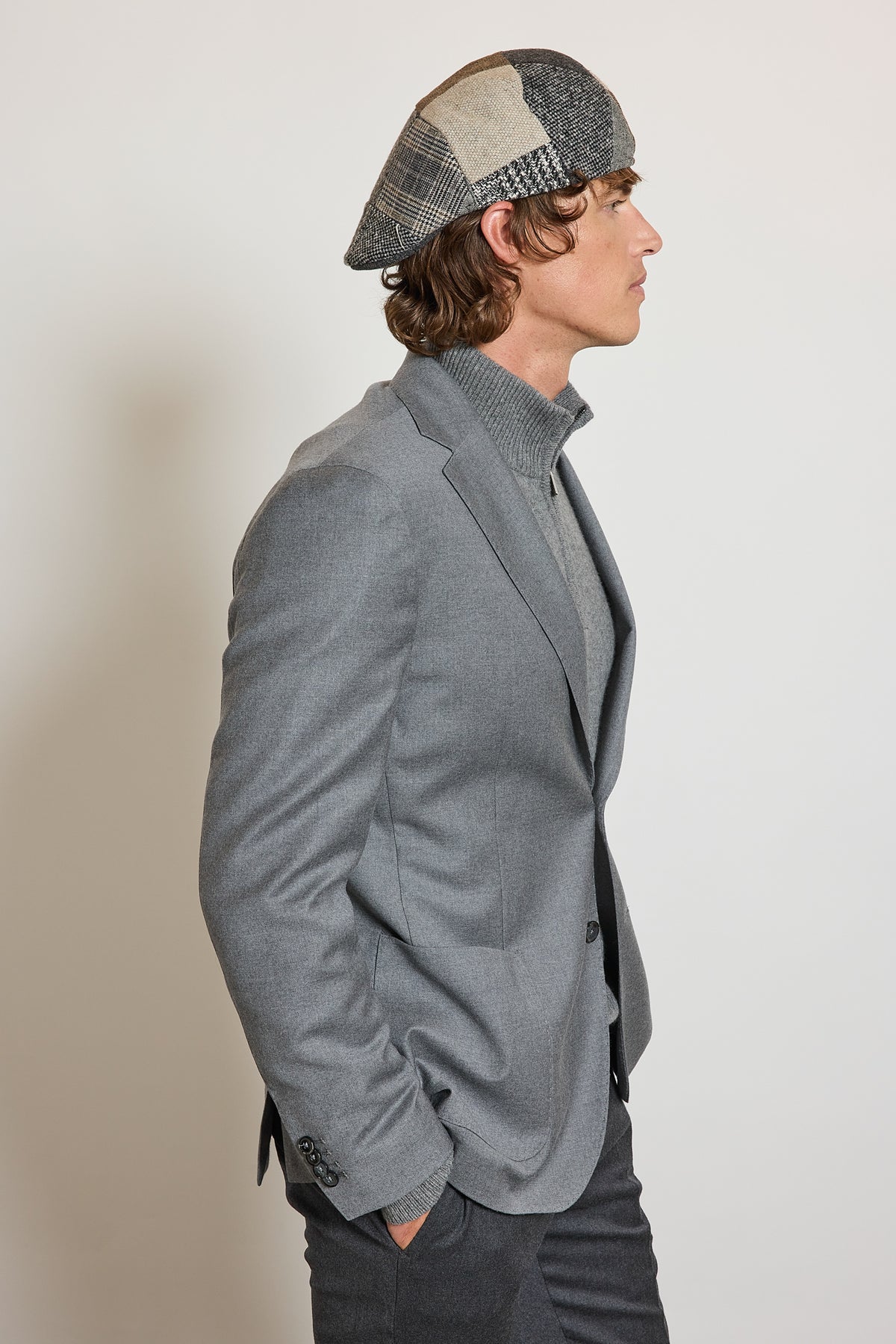 VESTE EN LAINE FROIDE STRETCH GRISE