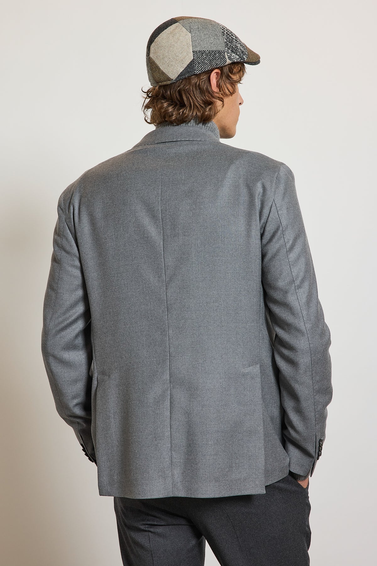 VESTE EN LAINE FROIDE STRETCH GRISE