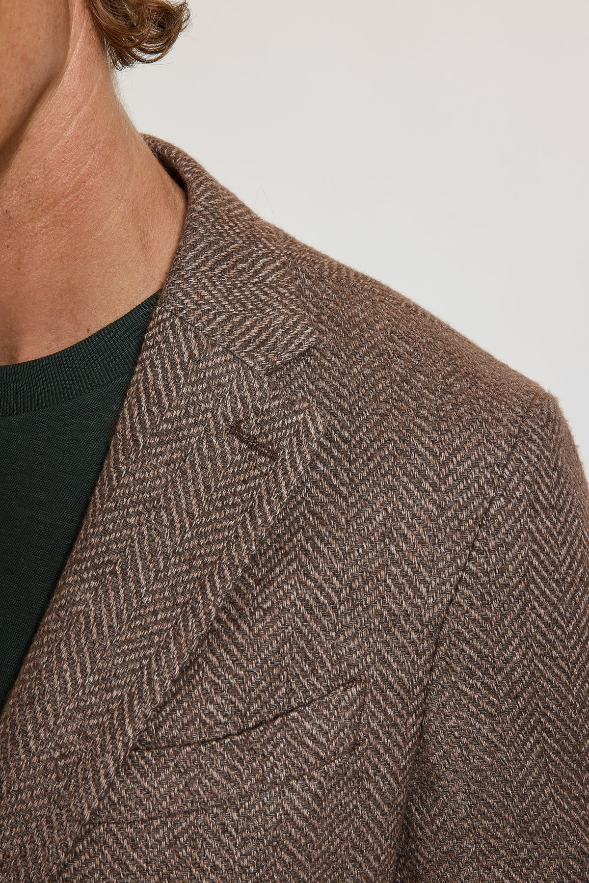 VESTE CHEVRONS EN LAINE CAPPUCINO