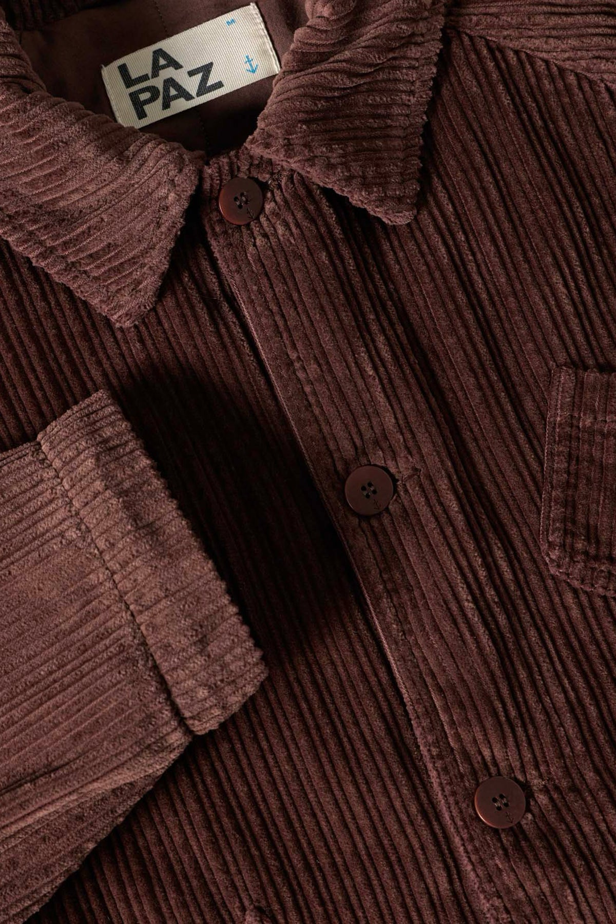 BLOUSON EN VELOURS COTELÉ MARRON