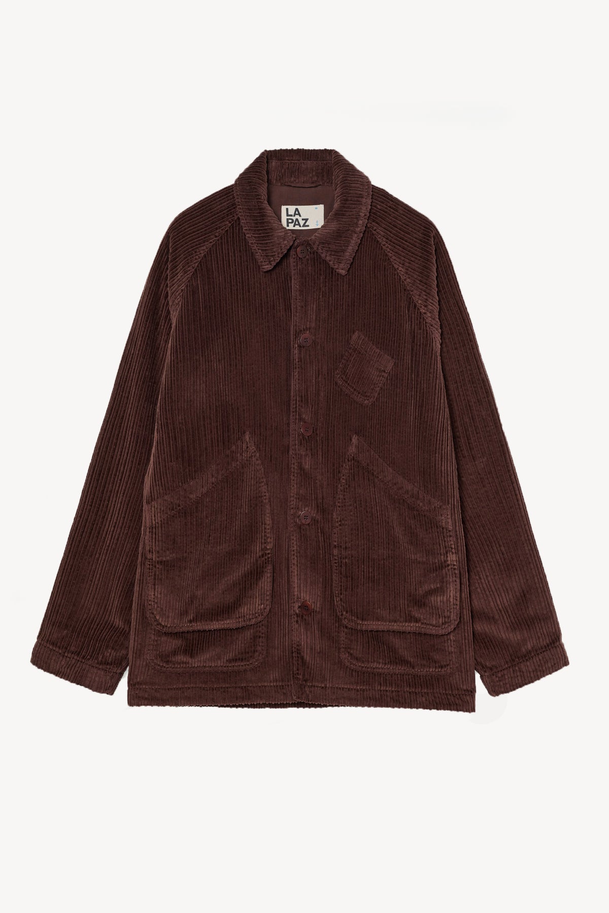 BLOUSON EN VELOURS COTELÉ MARRON