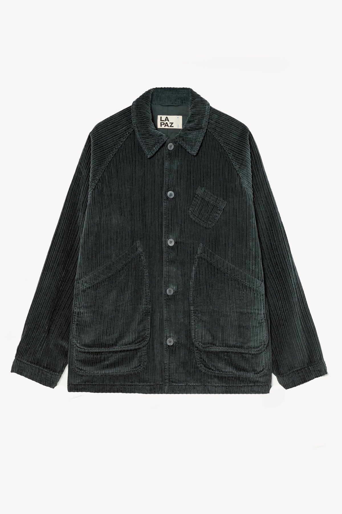 ROUGHT-RIBBED JACKET GREEN LAGOON