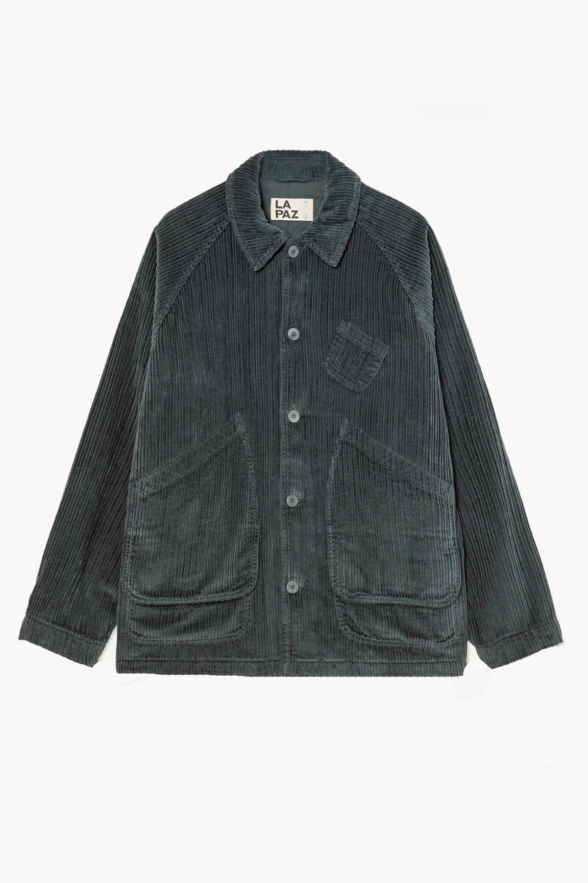 BLOUSON EN VELOURS COTELÉ VERT LAGON