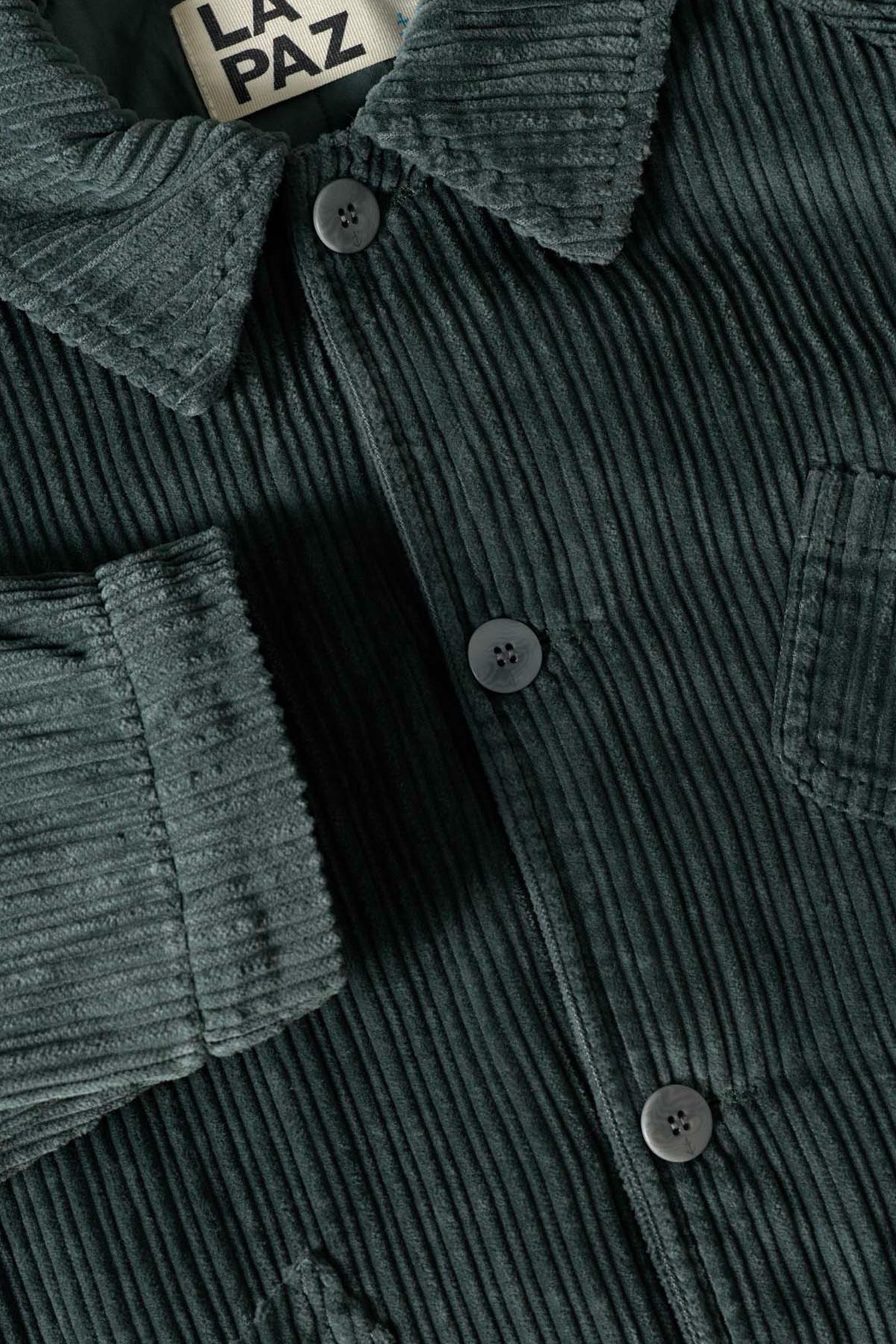 ROUGHT-RIBBED JACKET GREEN LAGOON