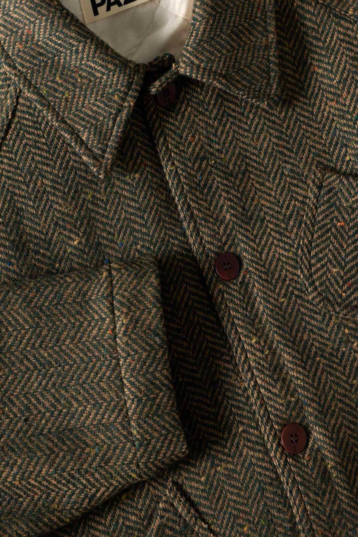 BLOUSON EN LAINE CHEVRONS